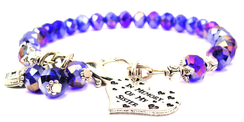 In Memory Of My Sister Splash Of Color Crystal Bracelet