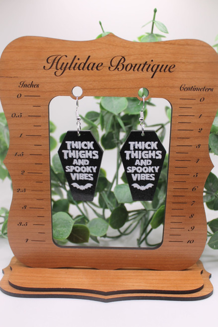 Thick Thighs & Spooky Vibes Dangle Earrings