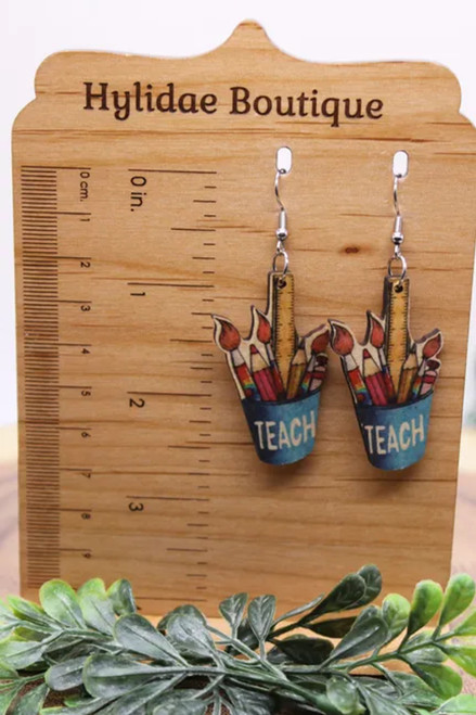 TEACH || Dangle Earrings || Hypoallergenic