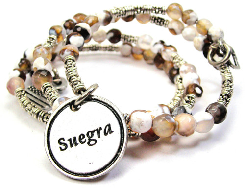 Suegra Microcrystalline Quartz Wrap Agate Stone Bracelet