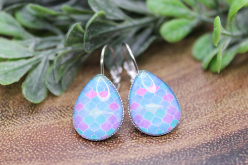 Mermaid Teardrop French Lever Earrings