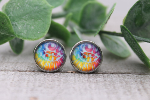 You Are My Sunshine Glass Stud Earrings