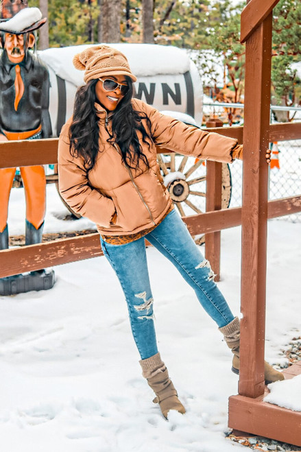 Winter Wish Puffer Jacket Brown