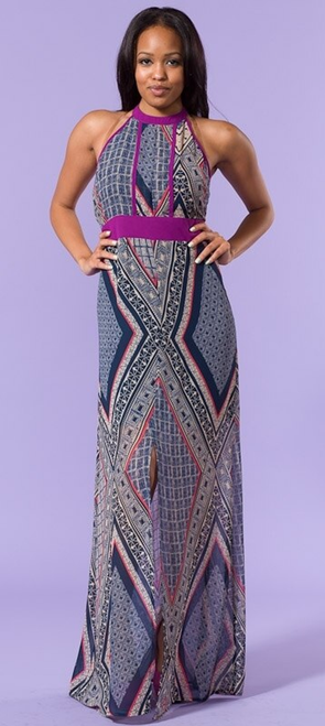 Lightweight Maxi Dress with Sheer Skirt Lining