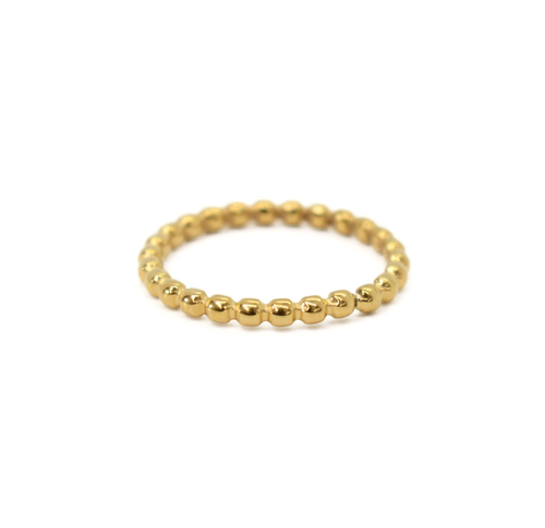 JAINA DAINTY GOLD BEADED RING