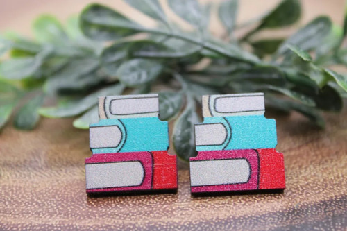School Books || Stud Earrings || Hypoallergenic
