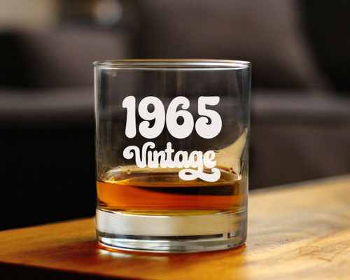 Vintage 1965 Whiskey Rocks Glass - 59th Birthday Gifts