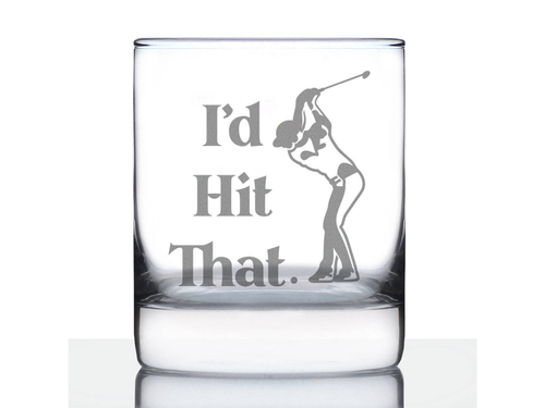 Hit That Golf Whiskey Rocks Glass - Hiking Gifts and Decor