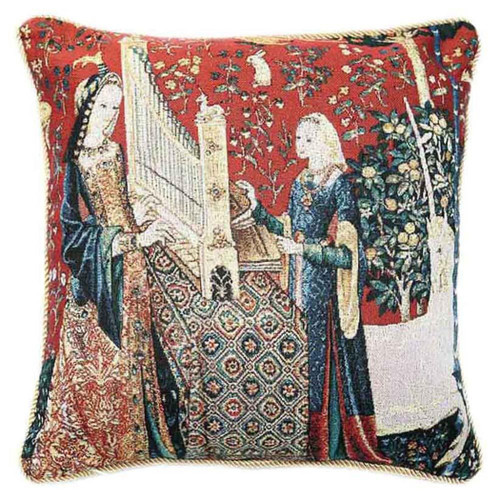 Lady And Unicorn Sense Of Hearing Pillowcase/Cushion Cover Decorative Design Fashion Home Pillow 