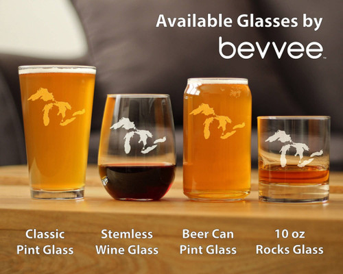 Great Lakes Whiskey Rocks Glass - Midwestern Gifts and Decor