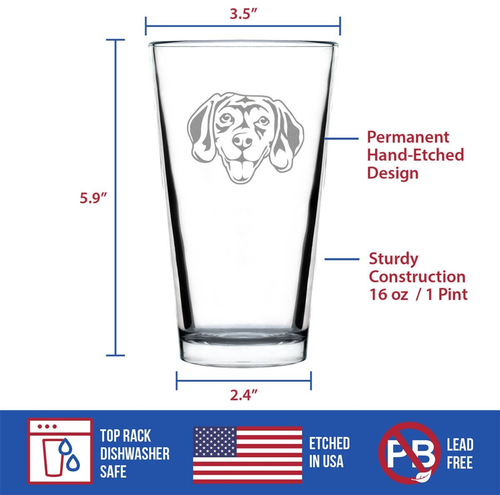 Beagle Pint Glass for Beer - Beagle Dog Gifts and Decor