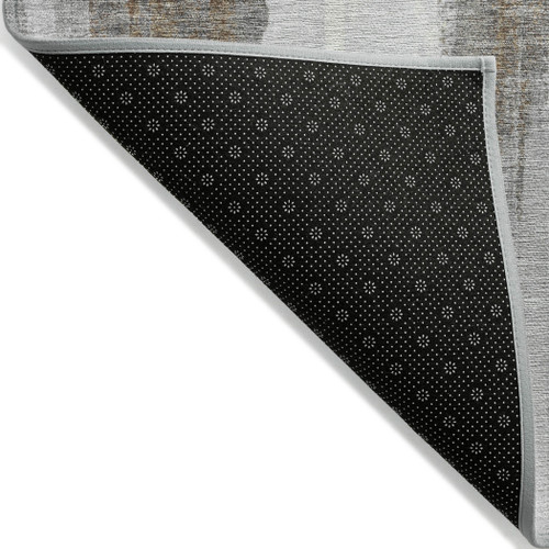 Round Abstract Washable Indoor Outdoor Area Rug