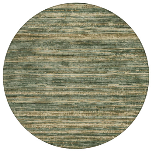Round Striped Washable Indoor Outdoor Area Rug