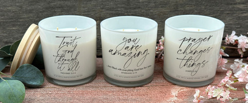 Soy Candle Trust God Through It All