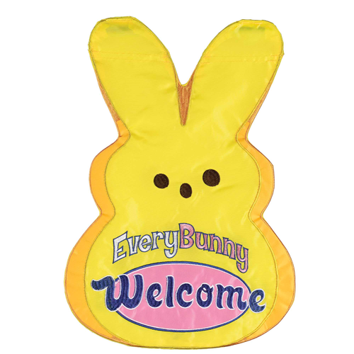 Flag Every Bunny Welcome Yellow 13x18