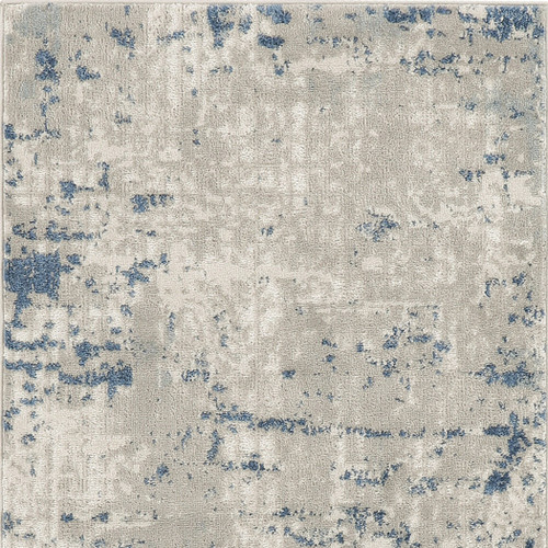 2' X 4' Gray and Ivory Abstract Power Loom Area Rug