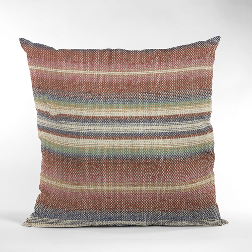 Plutus Multi-Color Lanes Stripe Luxury Throw Pillow