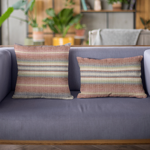 Plutus Multi-Color Lanes Stripe Luxury Throw Pillow