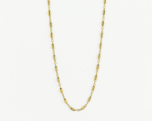Gold Link Necklace - Gold - 16" - 19"