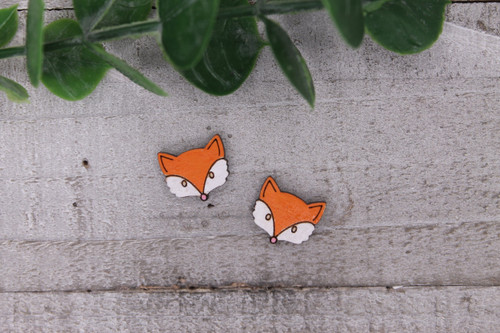 Fox Face || Stud Earrings || Hypoallergenic