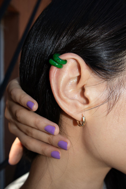 Abby Single jade cuff earring