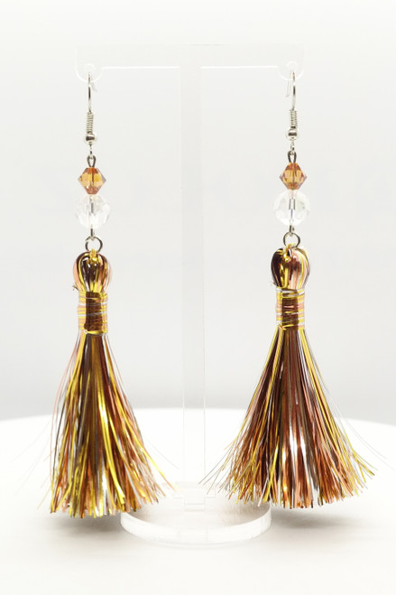 Christmas- Mix Metallic Tinsel Tassel Earrings