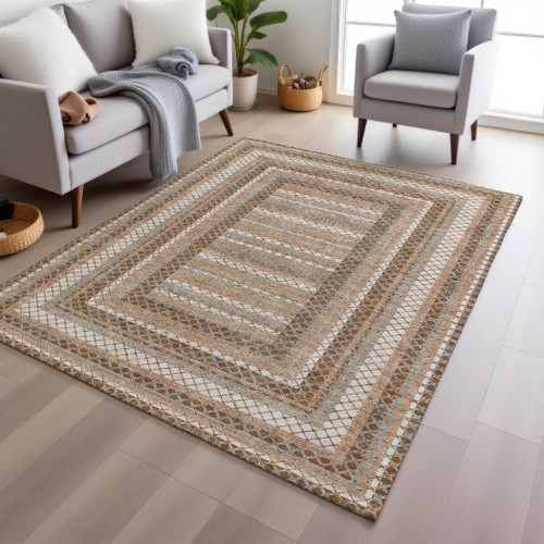 Geometric Washable Indoor Outdoor Area Rug