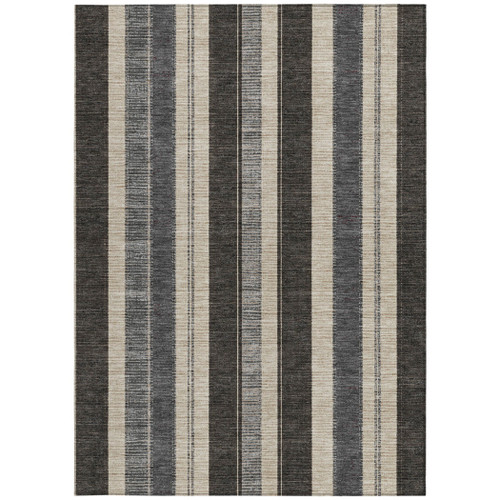 Striped Washable Indoor Outdoor Area Rug