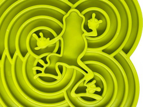 Water Frog eTray - Shallow Slow Feeder Dog Bowl for Enrichment 