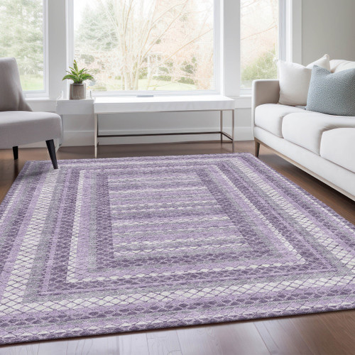 Geometric Washable Indoor Outdoor Area Rug