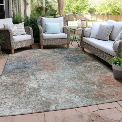 Abstract Washable Indoor Outdoor Area Rug