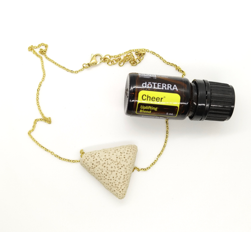 Lava Essence - Tracey Necklace SET with Cheer Oil Blend (Copy)