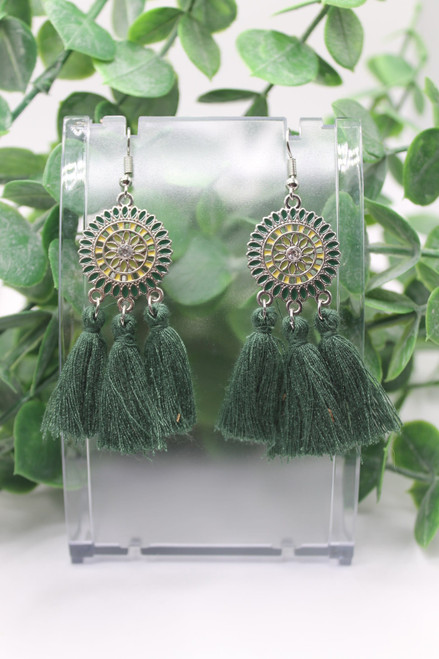Medallion Tassel - Small || Dangle Earrings || Hypoallergenic