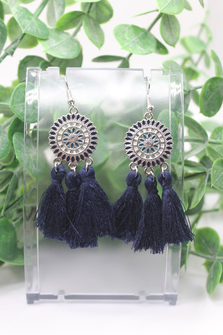 Medallion Tassel - Small || Dangle Earrings || Hypoallergenic
