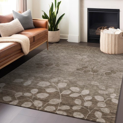 Floral Washable Indoor Outdoor Area Rug