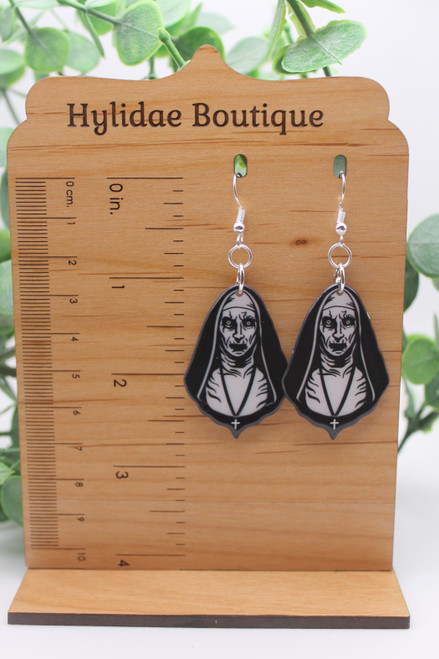 Nun Double-Sided Dangle Earrings