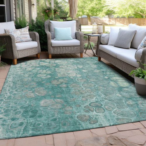 Abstract Washable Indoor Outdoor Area Rug