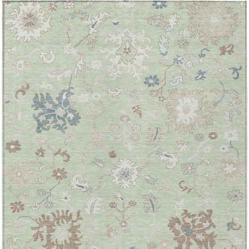 Floral Washable Indoor Outdoor Area Rug