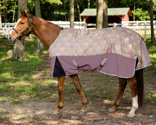 TuffRider Bonum 1200D Medium Weight Standard Neck Giraffe Print Turnout Blanket 