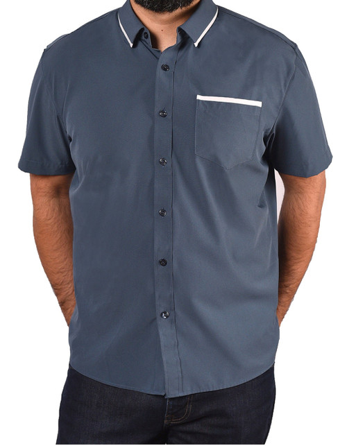Short Sleeve "Edge" Button-Up