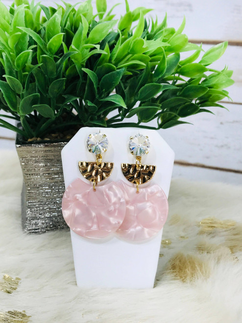 Crystal and Pendant Earrings 