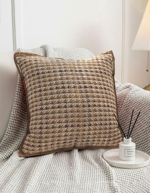 Cozy Woven Brown Pillowcase