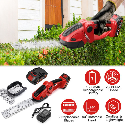 24V Cordless Handheld Grass Shear Hedge Trimmer