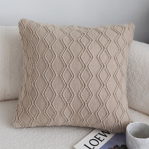 Warm Diamond Knit Pillowcases Soft Decorative Cushion Covers for Sofa, BedHome Dcor
