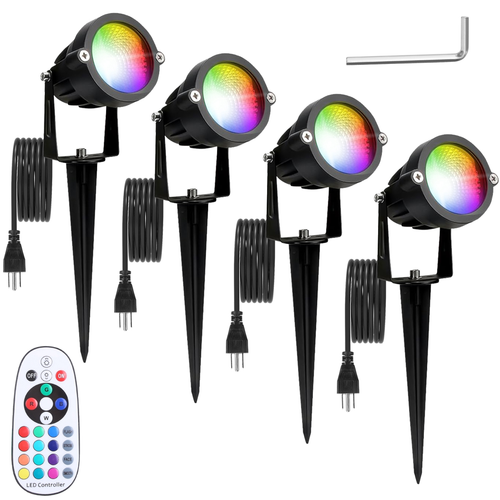 4Pcs Landscape Lights Color Changing Landscape