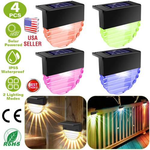 4Pcs Solar Deck Lights 