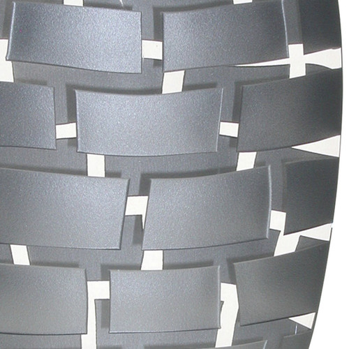 12 Mouth Blown Wall Design Silver Vase