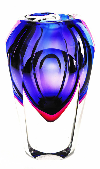 9 Purple Art Glass Vase