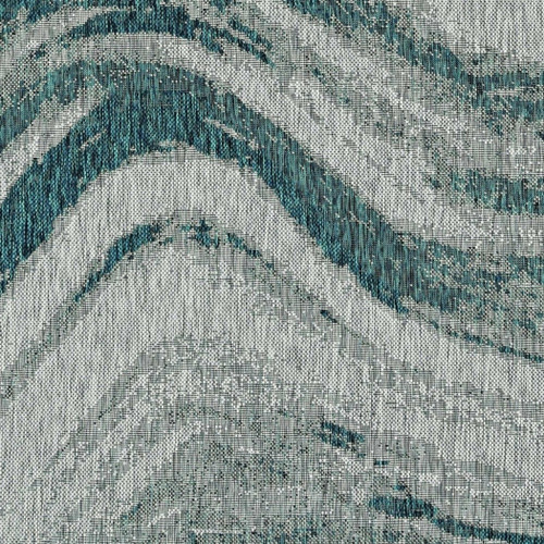 3' X 5' Gray Abstract Indoor Outdoor Area Rug
