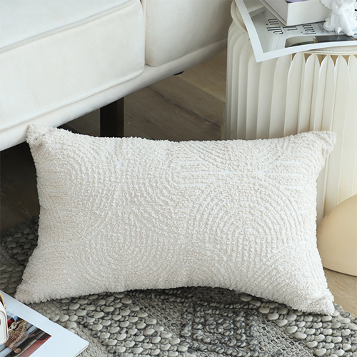 Embroide Off Lumbar Pillowcase for Modern Home
